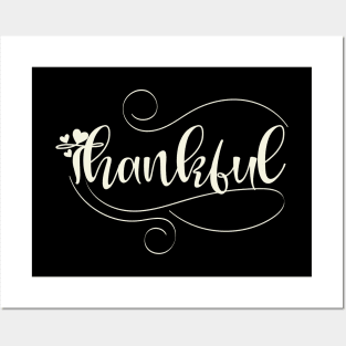Thankful_light lettering Posters and Art
